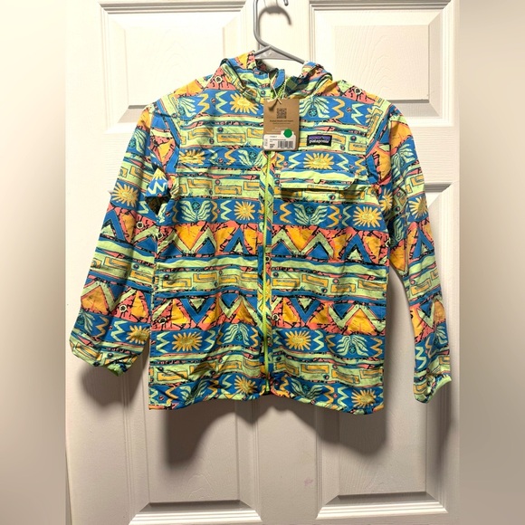 Patagonia Other - NWT Patagonia Kids Baggies Windbreaker Jacket Size Medium 10 High Hopes Geo